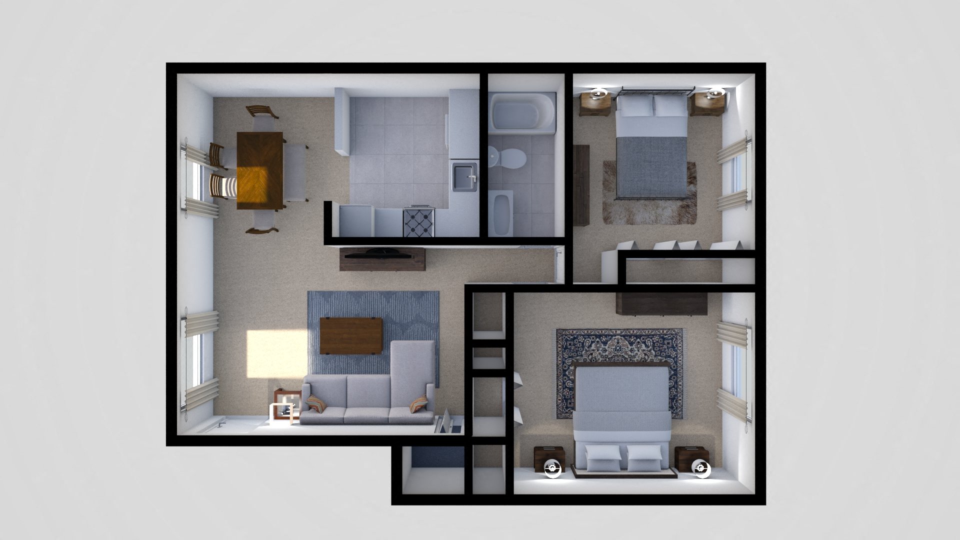 Studio, 1 and 2 Bedroom Apartments Parkville Kensington Gate Apartments